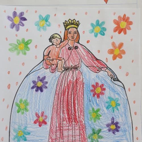 Die 1c-Kinder auf der Suche nach der Mutter Gottes